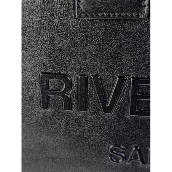 Saint Laurent Noé Rive Gauche Large Tote Bag Black Calfskin Leather YSL Shopper - Picture 5 of 13